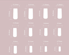 Macaron(Handmade press on nails)/24Pcs Coffin Nails