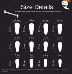 Gothic Style Skull Handmade press on nails