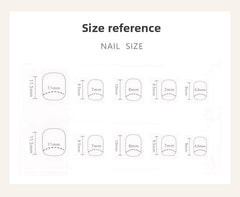 Kuromi Striped Bow(Handmade Press On Nails)/10Pcs Short Children's Nails