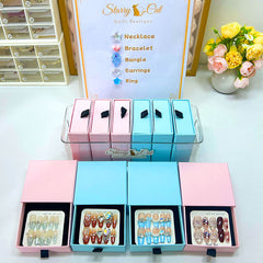 【MYSTERY NAILS BOX】Luxury Handmade Nails(10pcs) & Random Jewelry