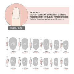 Butterfly Diamond Flower（Handmade press on nails）/10Pcs Oval Nails