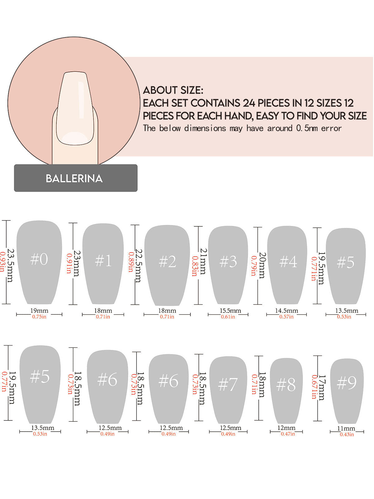 Gold Bars（Handmade press on nails）/24Pcs Ballerina Nails