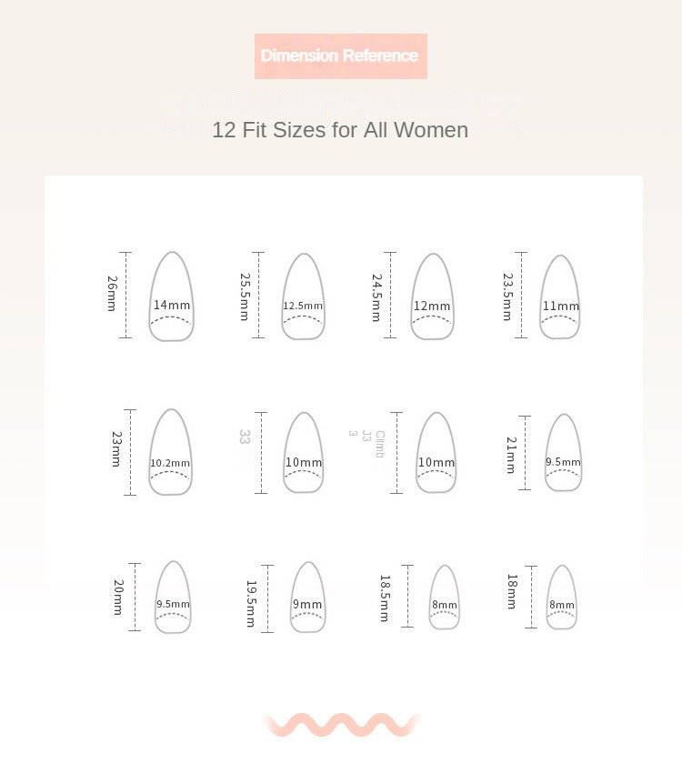 French Polka Dot Bow Press on Nails 24Pcs Medium Almond Nails