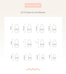 French Polka Dot Bow Press on Nails 24Pcs Medium Almond Nails