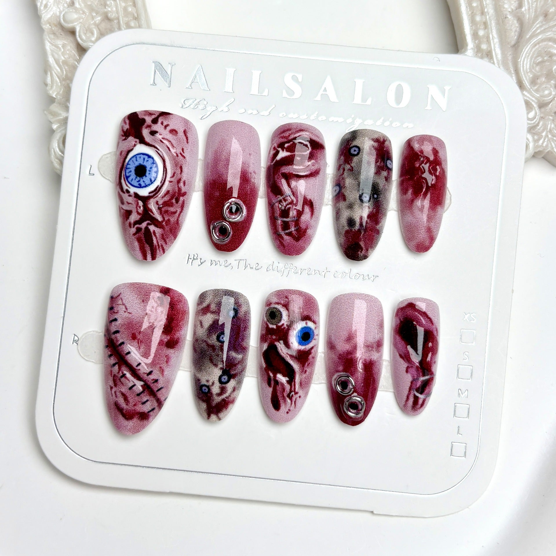Eye of Cthulhu（Handmade press on nails）/10Pcs Almond Nails