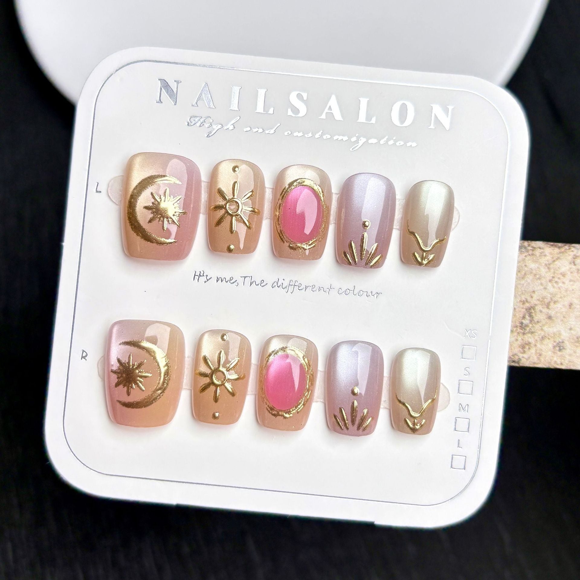 Moonlight Waltz（Handmade press on nails）/10Pcs Square Nails