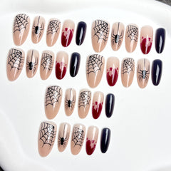 Blood Spider（Handmade press on nails）/10Pcs Almond Nails