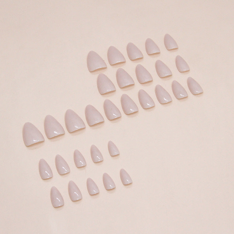 Nude Handmade press on Nails / 24Pcs Almond Nails