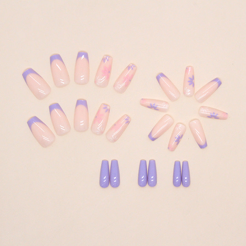 French Daisy（Handmade press on nails）/24Pcs Ballerina Nails