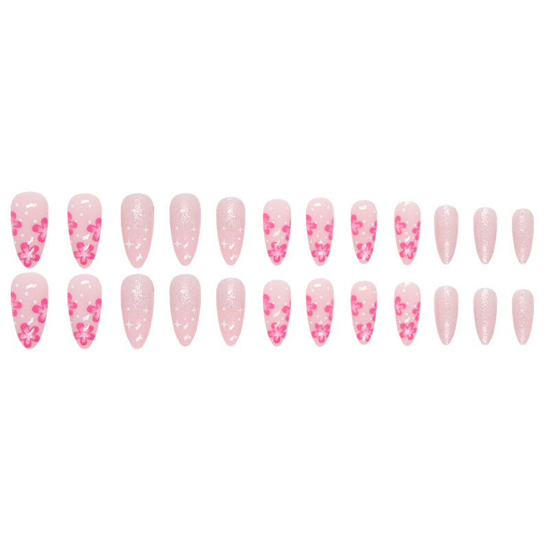 Sakura Press on Nails 24Pcs Medium Almond Nails