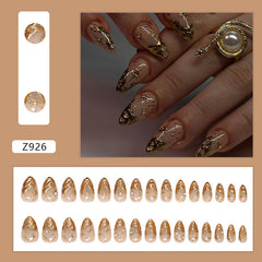 3D irregular stars Press on Nails 24Pcs Short Almond Nails