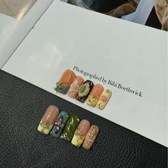 Vintage Manor 3D（Handmade press on nails）/10Pcs Square Nails