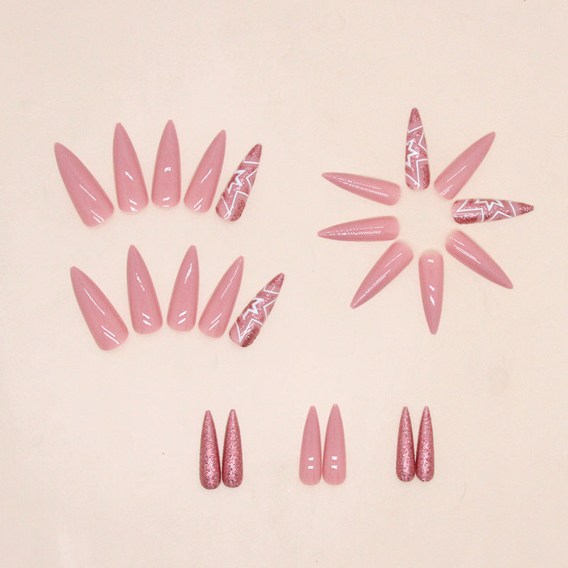 Maple Leaf（Handmade press on nails）/24Pcs Stiletto Nails