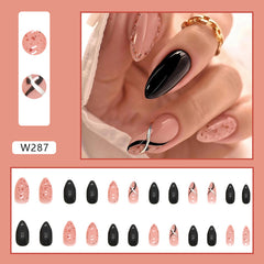 Elegant Fashion Press on Nails 24Pcs Medium Almond Nails