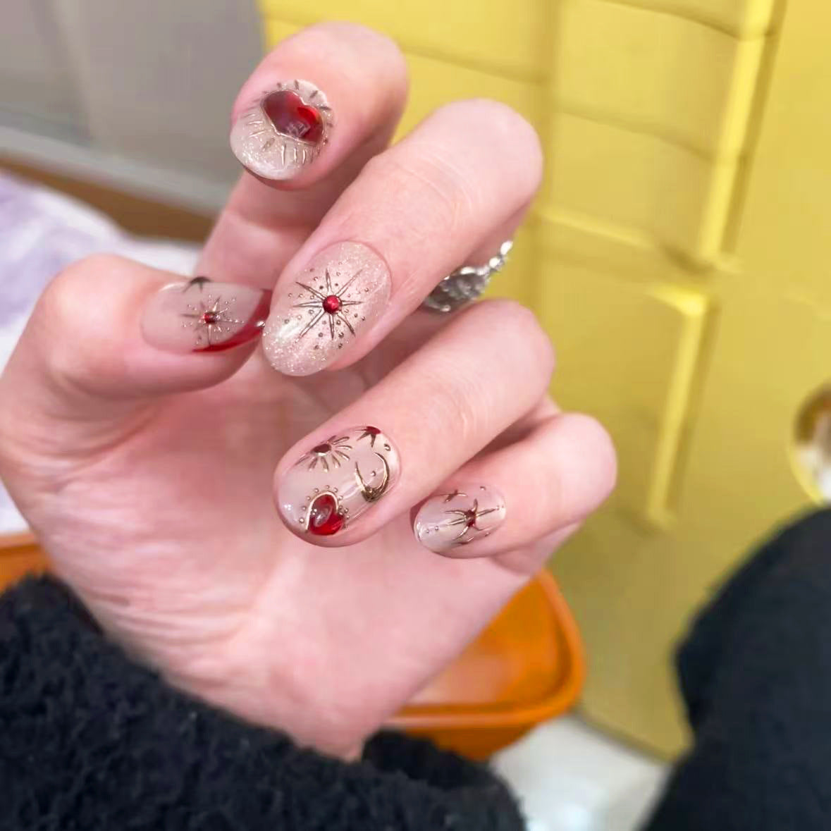 Greek Mythology Cat Eye（Handmade press on nails）/10Pcs Almond Nails