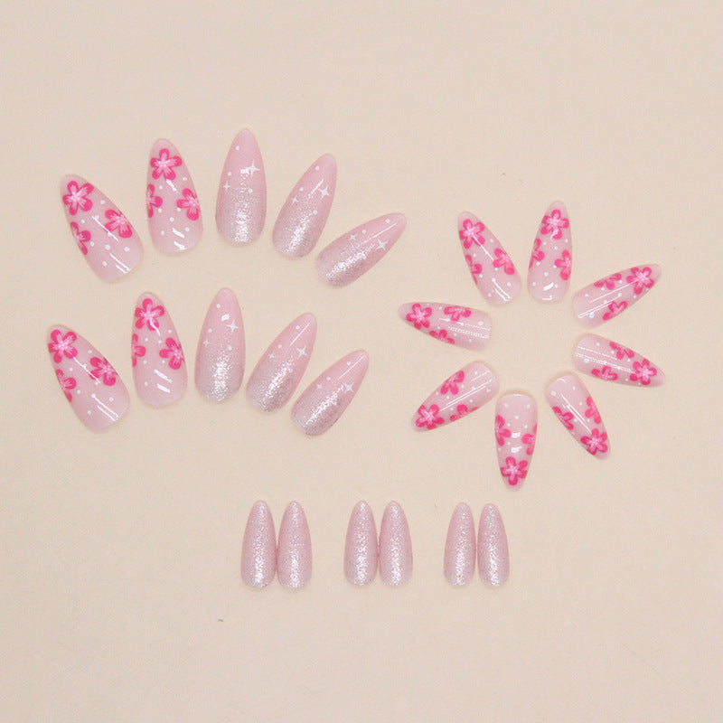 Sakura Press on Nails 24Pcs Medium Almond Nails