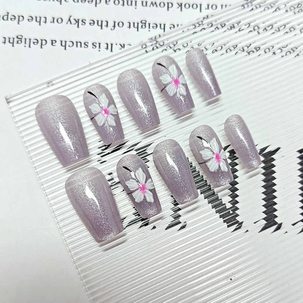 Starry Sky Flower（Handmade press on nails）/10Pcs Ballerina Nails