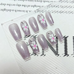 Starry Sky Flower（Handmade press on nails）/10Pcs Ballerina Nails