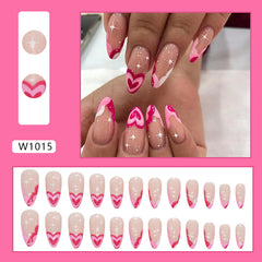 Love Ripples Press on Nails 24Pcs Medium Almond Nails