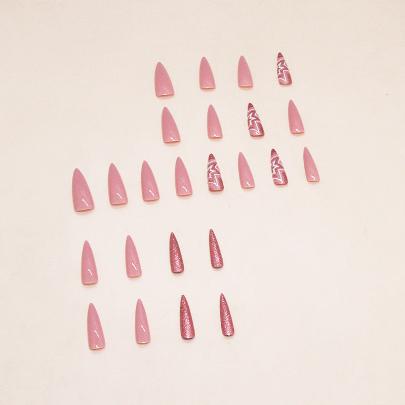 Maple Leaf（Handmade press on nails）/24Pcs Stiletto Nails