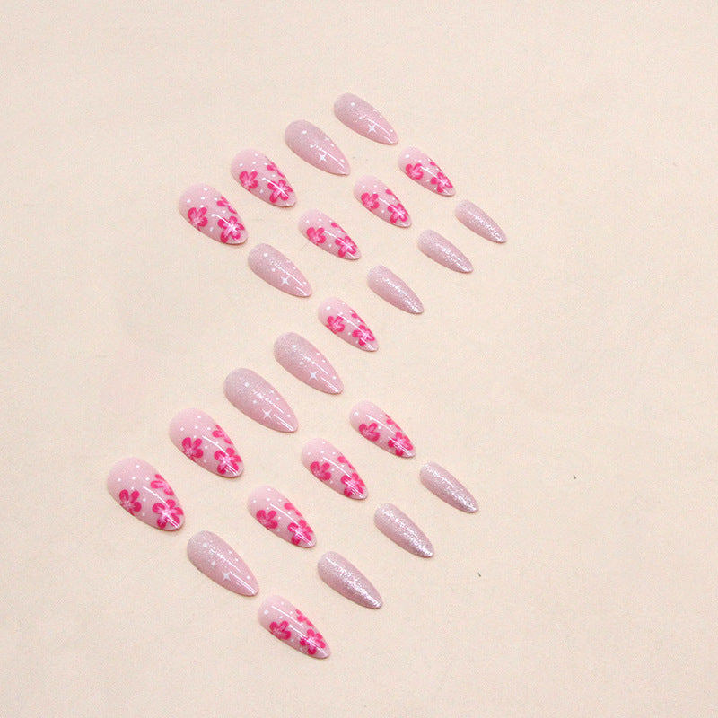 Sakura Press on Nails 24Pcs Medium Almond Nails