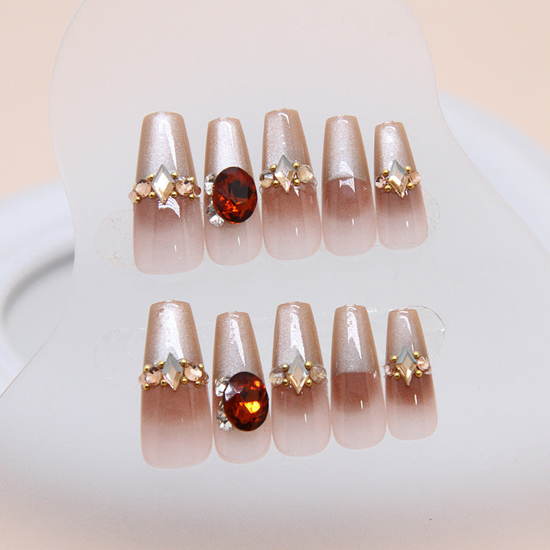 Ruby（Handmade press on nails）/24Pcs Coffin Nails