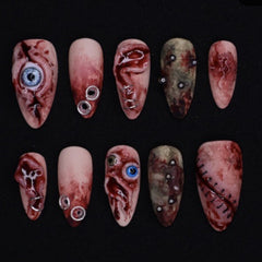 Eye of Cthulhu（Handmade press on nails）/10Pcs Almond Nails