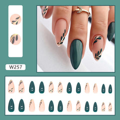 Laurel Crown Press on Nails 24Pcs Medium Almond Nails