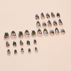 Cthulhu simple pattern Press on Nails 24Pcs Short Almond Nails  