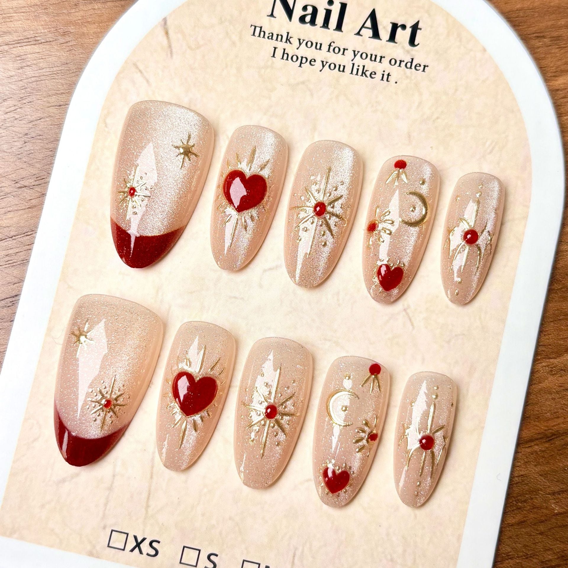 Greek Mythology Cat Eye（Handmade press on nails）/10Pcs Almond Nails
