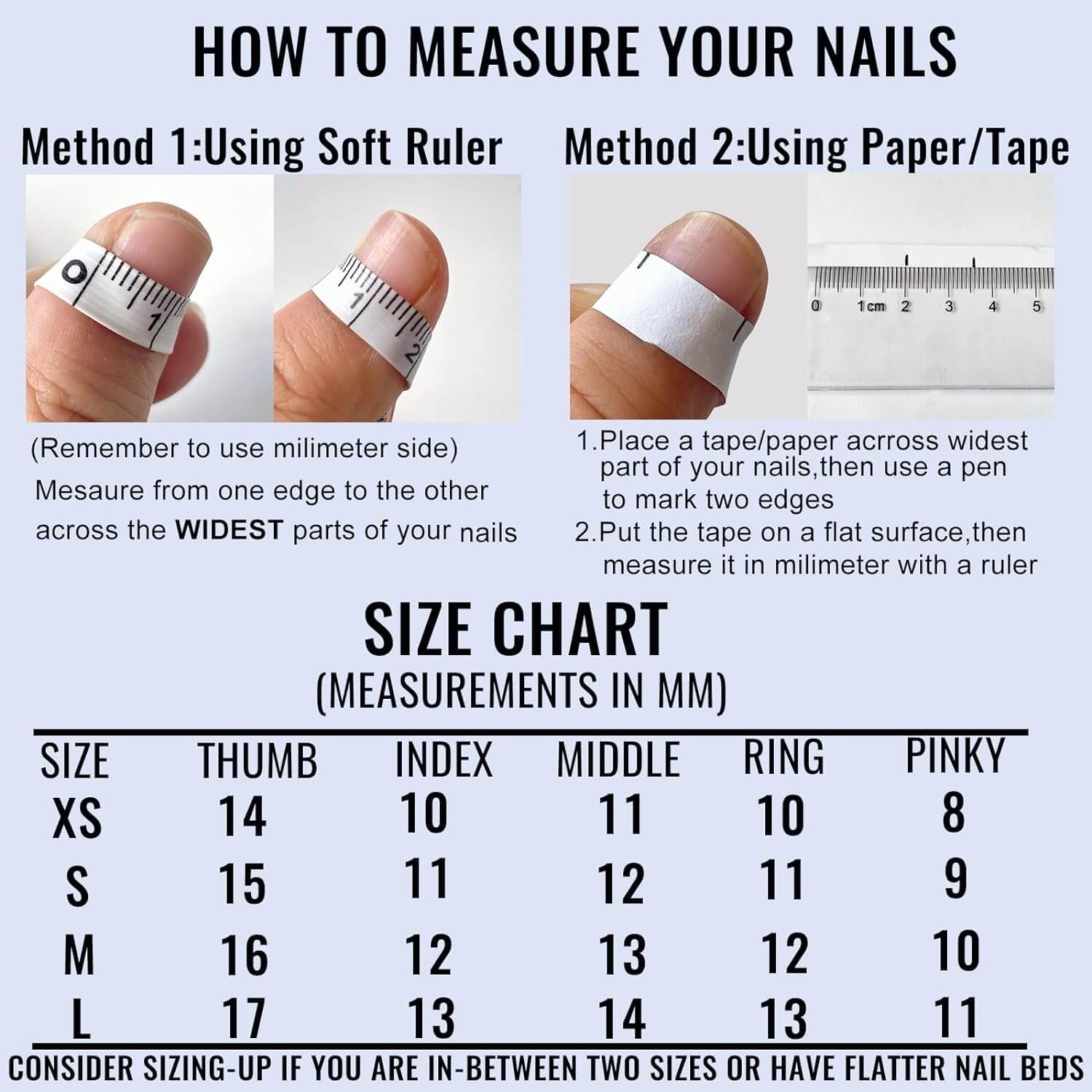 Midnight Phantom Presson on Nails 10Pcs Medium Almond Nails